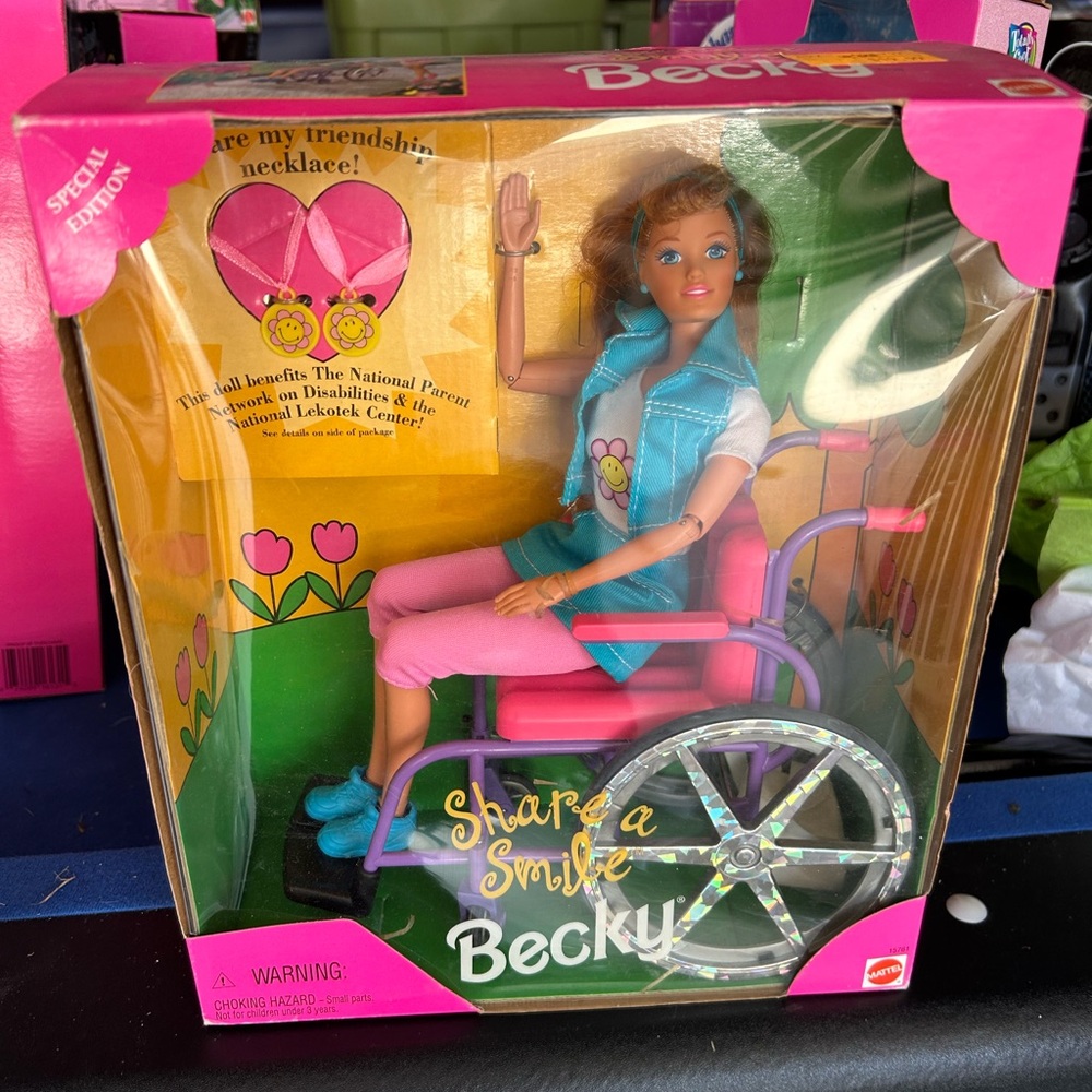 90s Barbie share a smile becky doll